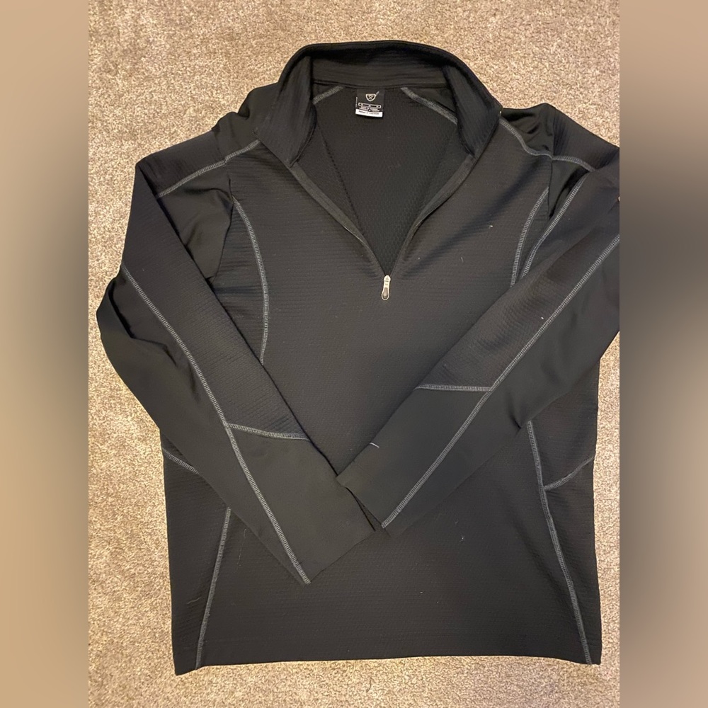 Black pull over Nike sweater